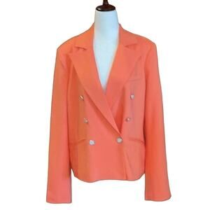 House of Harlow 1960 Living Coral Double Breasted Blazer size Small  NWT